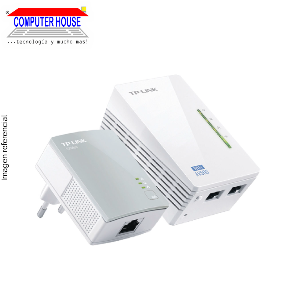 Access Point/Repetidores TP-LINK TL-WPA4220KIT, PowerLine, AV500, 2.4GHz (hasta 300Mbps).