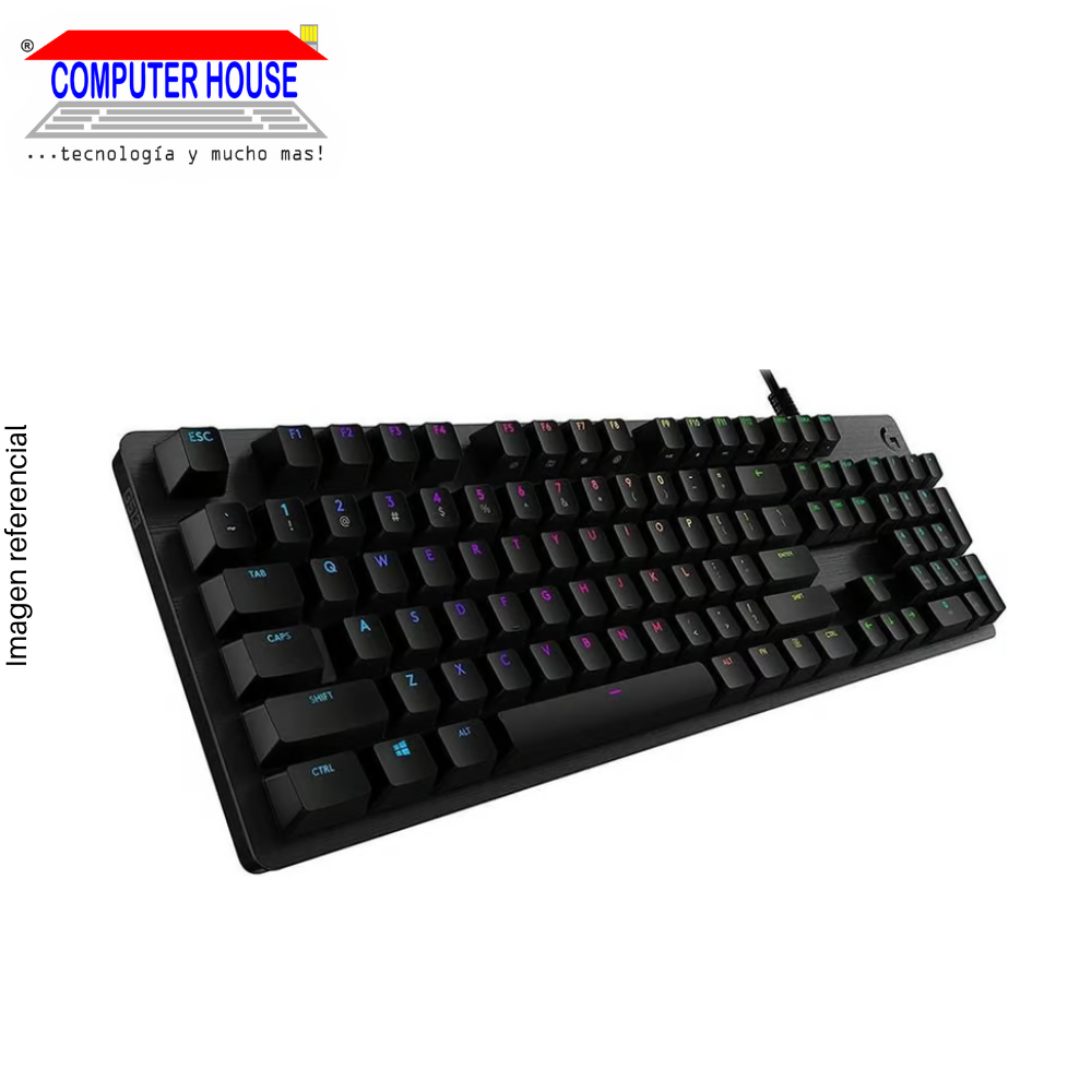 LOGITECH G513 Carbon Mechanical Keyboard, Brown Switch, 100%, RGB Lighting, USB Wired. 