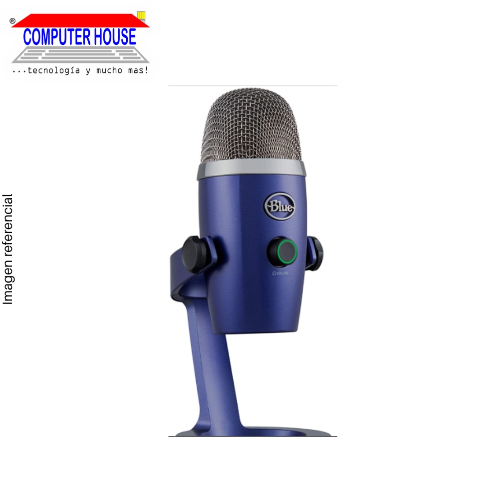 Micrófono BLUE by Logitech YETI Nano USB Streaming modo Cardioide, Omnidireccional blue (988-000089)