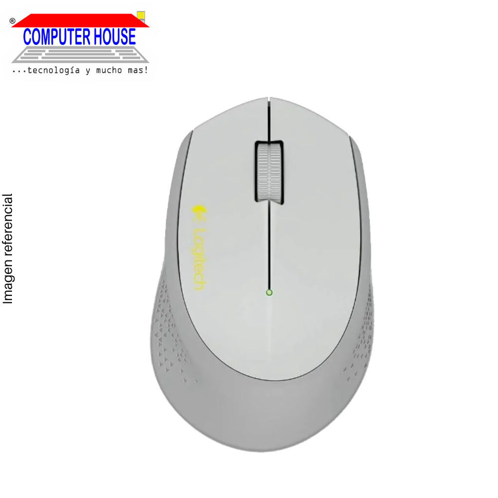 Mouse Inalámbrico LOGITECH M280, Gris, Receptor USB.