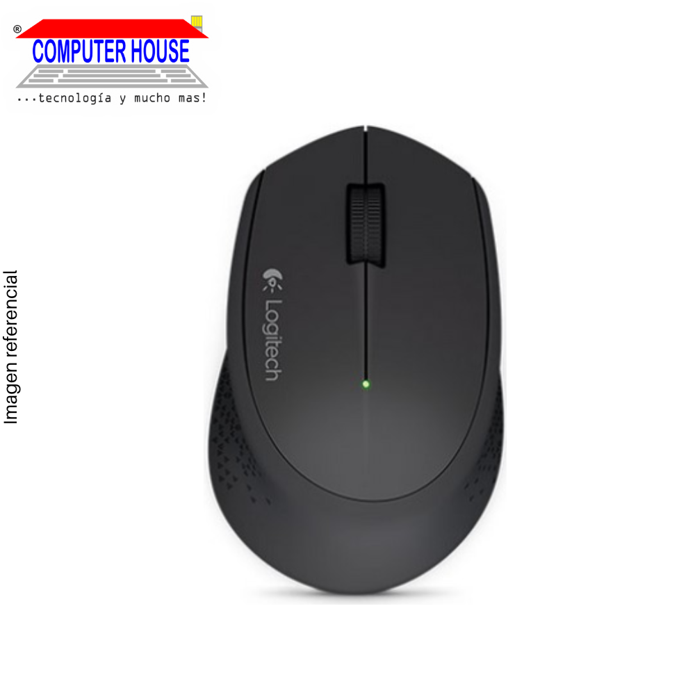 Mouse Inalámbrico LOGITECH M280, Negro, Receptor USB.