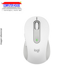 LOGITECH Signature M650 Silent Wireless Mouse, White, USB Receiver and Bluetooth Connection.
