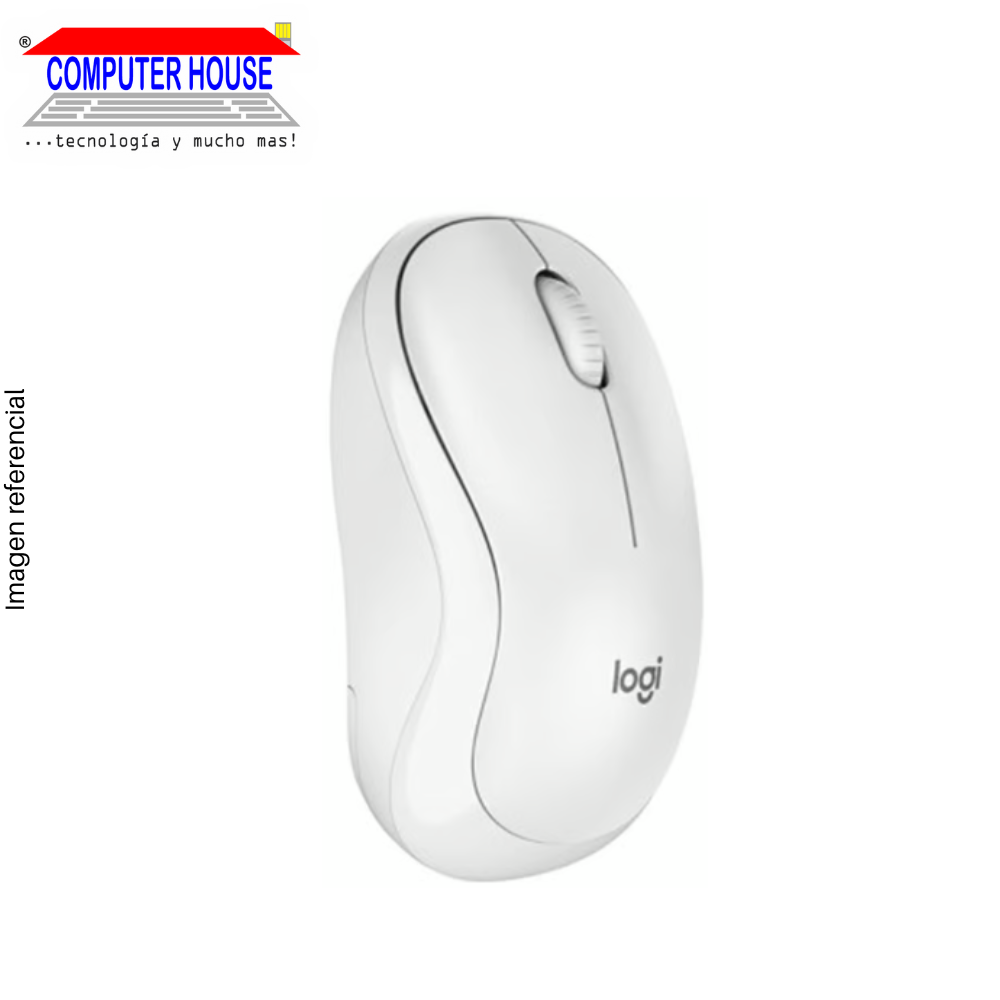LOGITECH M240 Silent Wireless Mouse, White, Bluetooth Connection. 