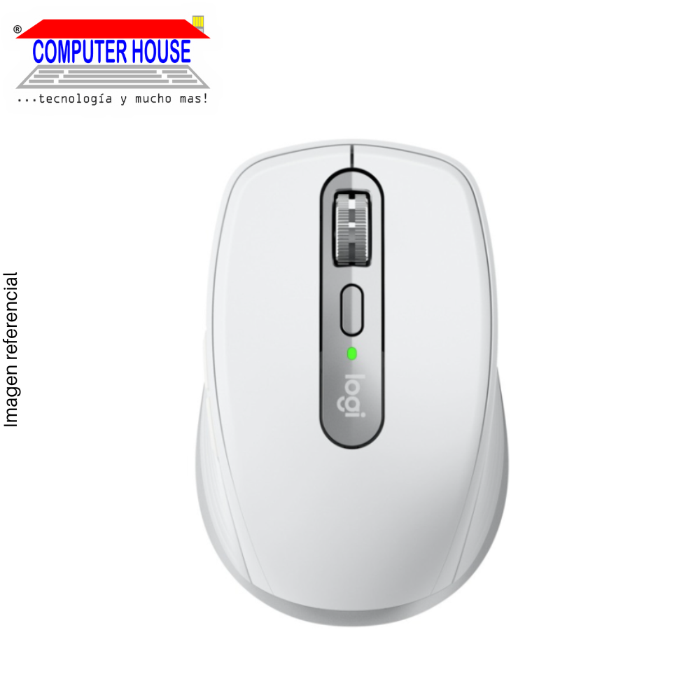 LOGITECH MX Anywhere 3 Wireless Mouse, USB-Type C Rechargeable, Pale Grey, USB Receiver and Bluetooth Connection. 