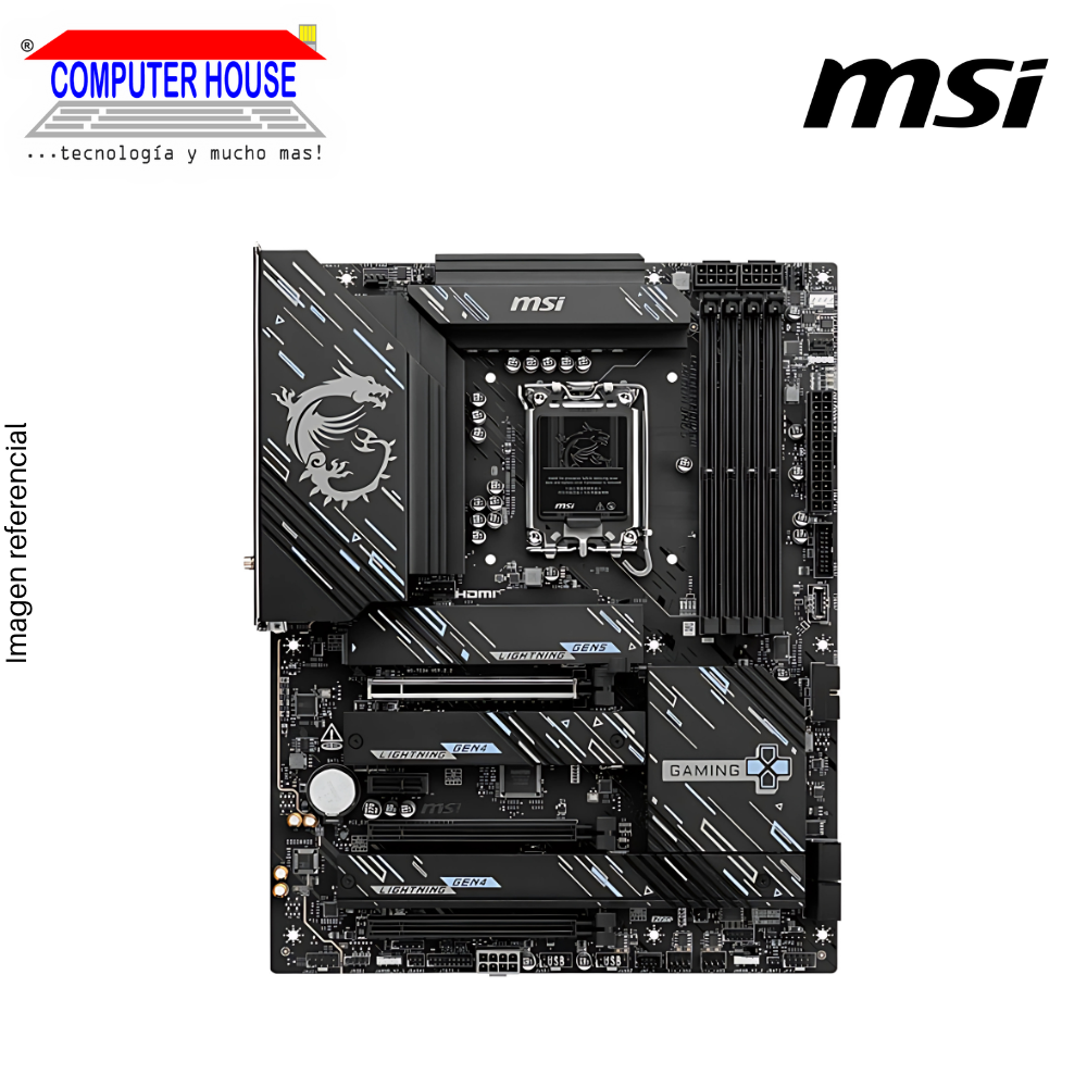 MSI Z890 GAMING PLUS WIFI Motherboard, DDR5, ATX, LGA1851 Socket, Supports 14th, 13th and 12th Generation Intel Processors. 