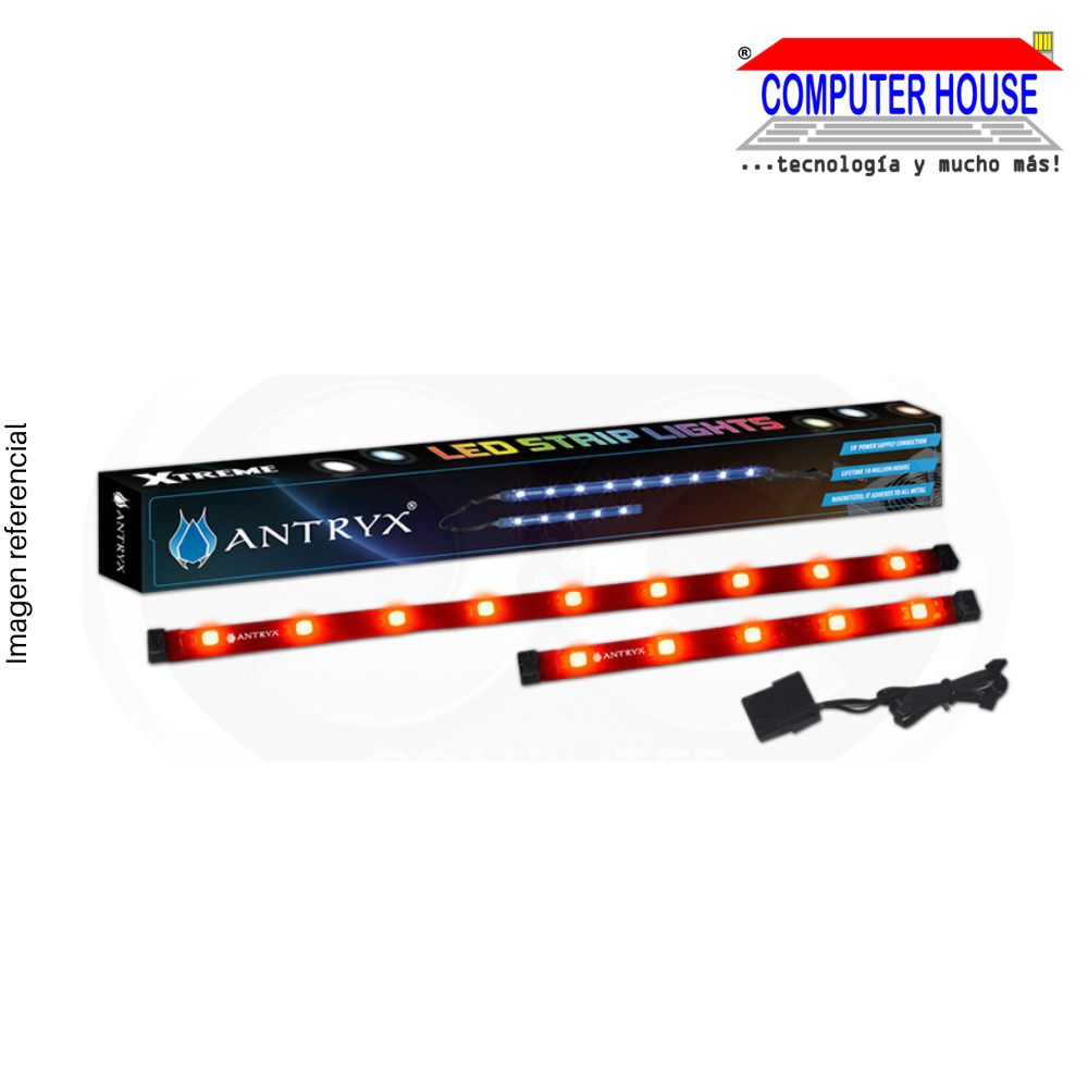 CINTA ILUMINACION LED MAGNETIZADO, KIT 04 PIEZAS, 5V, RED LED