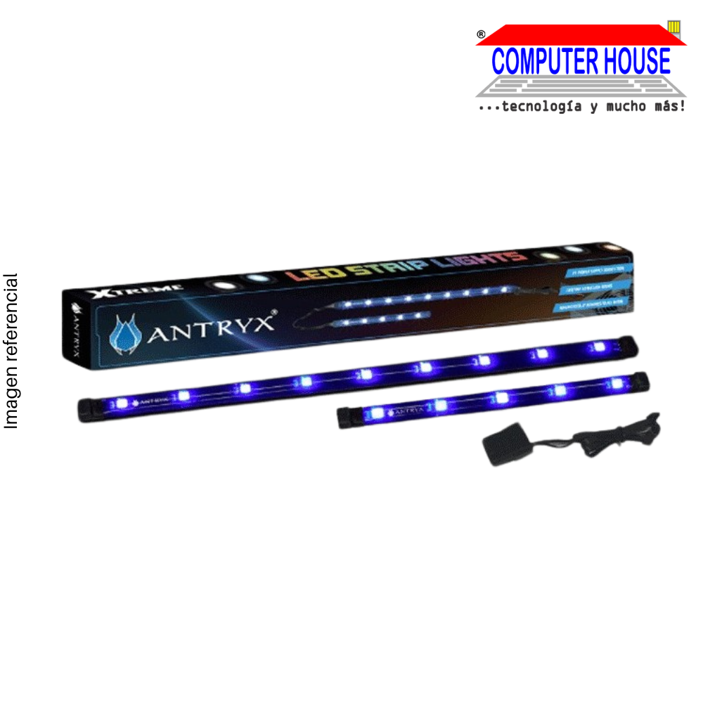 MAGNETIZED LED LIGHTING TAPE, KIT OF 4 PIECES, 5V, BLUE LED