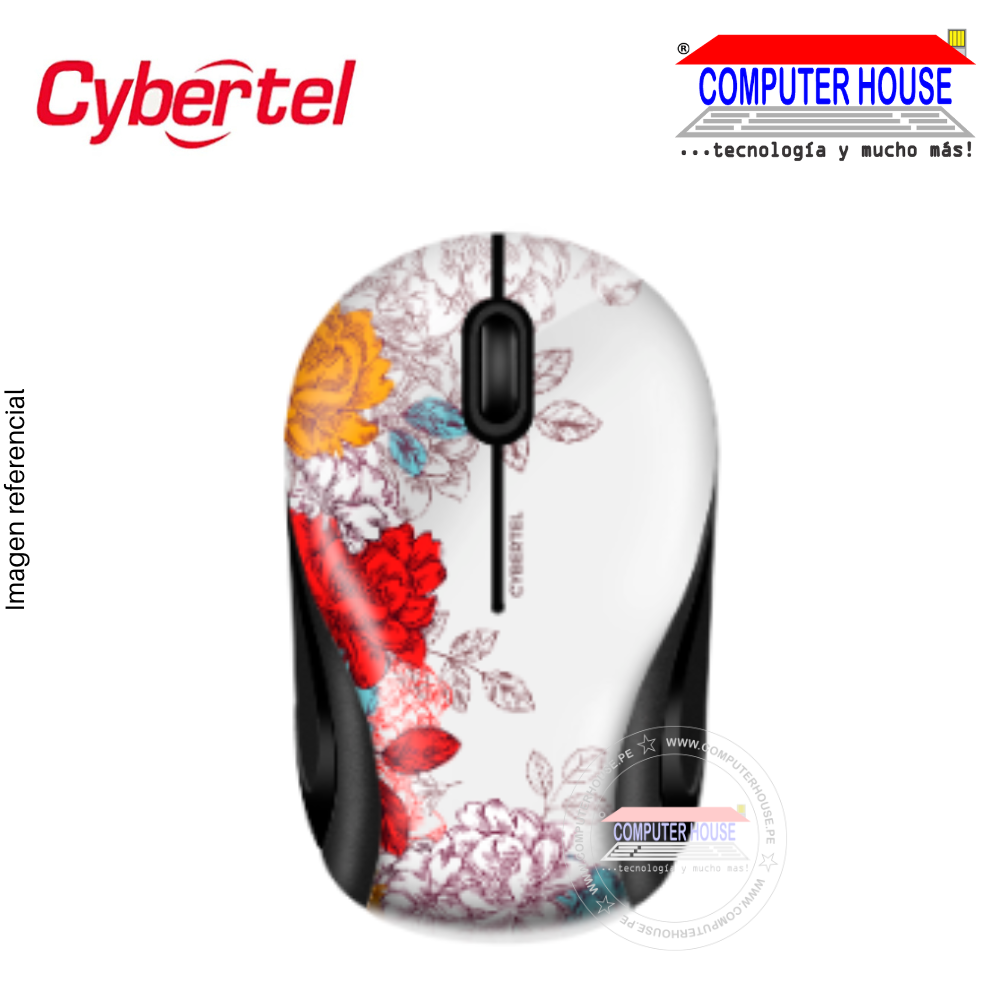 Mouse Inalámbrico Cybertel Versus M325, Receptor USB.