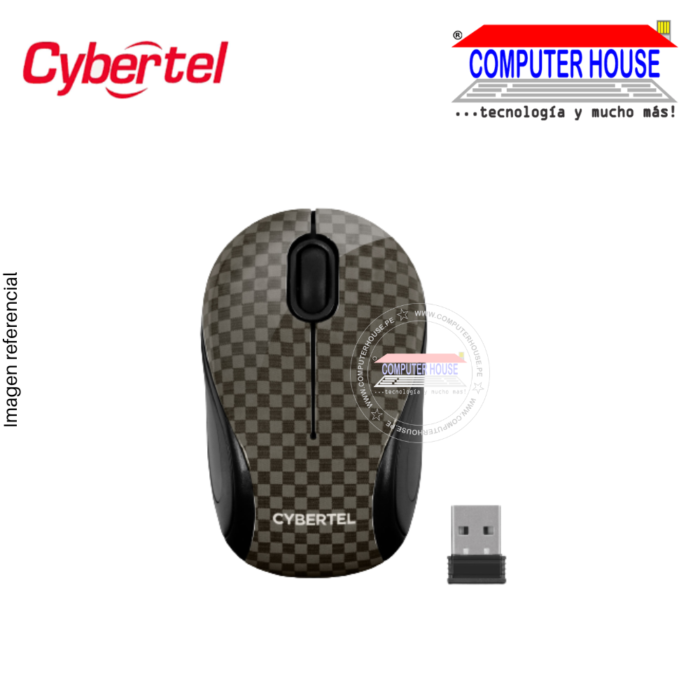 Mouse Inalámbrico Cybertel Cosmopoli M314, Receptor USB.