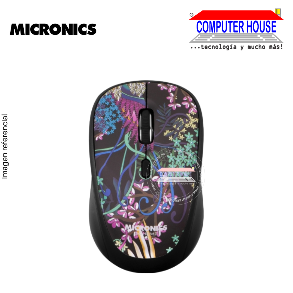 MICRONICS Mouse inalámbrico M714 Boheme conexión USB.