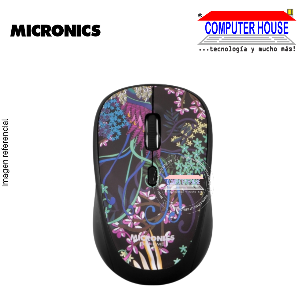 Mouse Inalámbrico Micronics Boheme M714, Receptor USB.