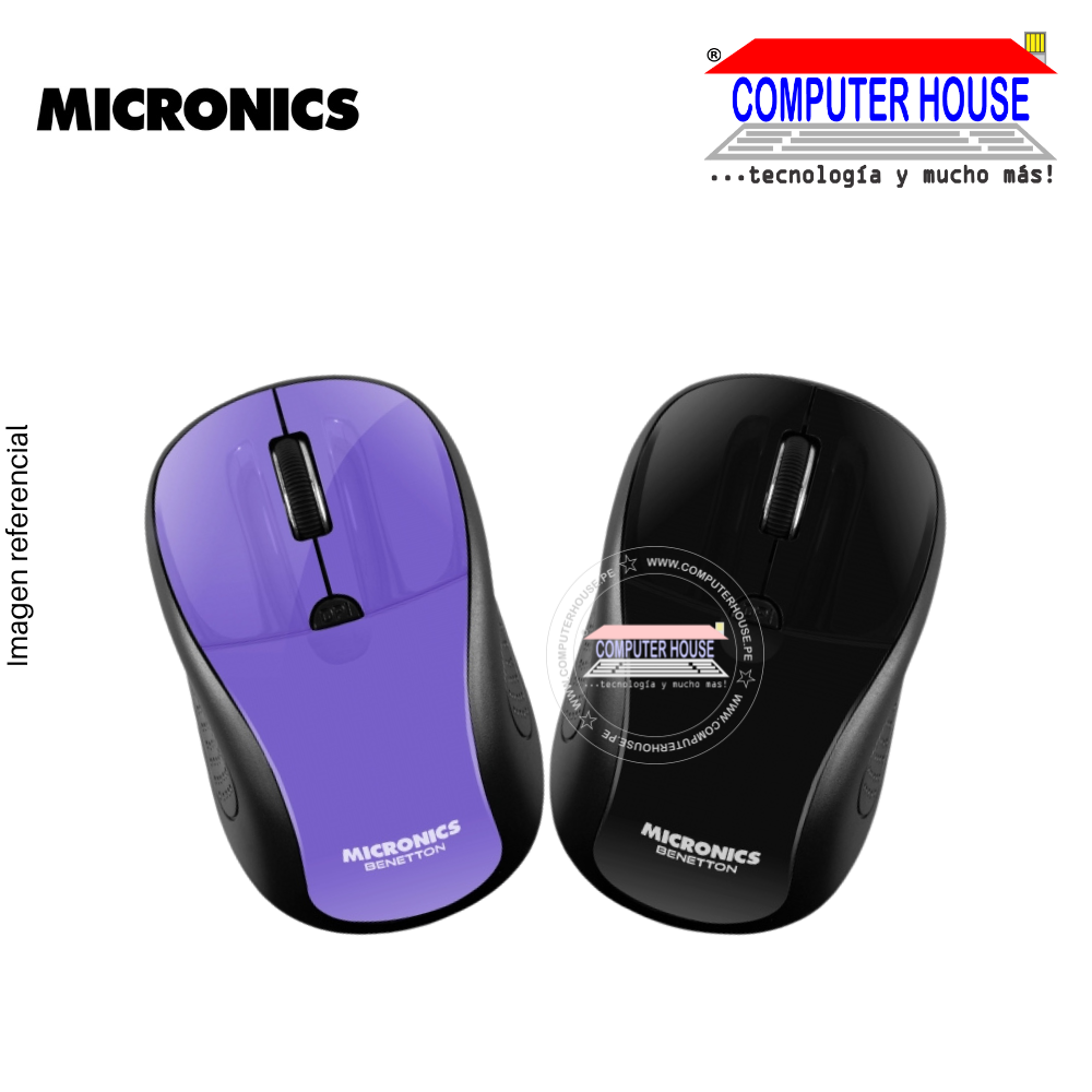 MICRONICS Mouse inalámbrico BENETTON M705 conexión USB.