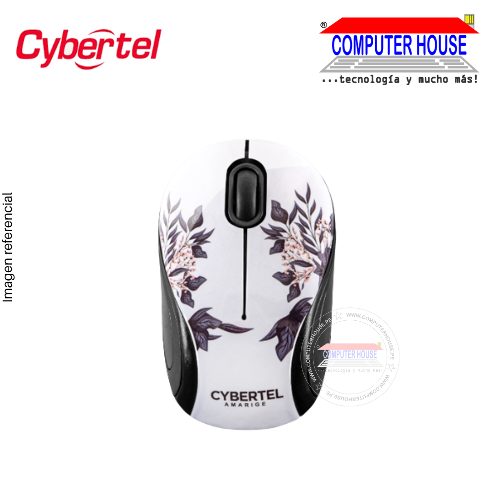 CYBERTEL Mouse inalámbrico M310 Amarige conexión USB.