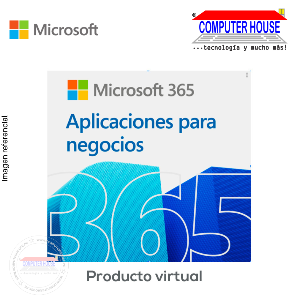 Microsoft Office 365 for BUSINESS 1PC, 1 año, Licencia virtual (ESD) (SPP-00005)