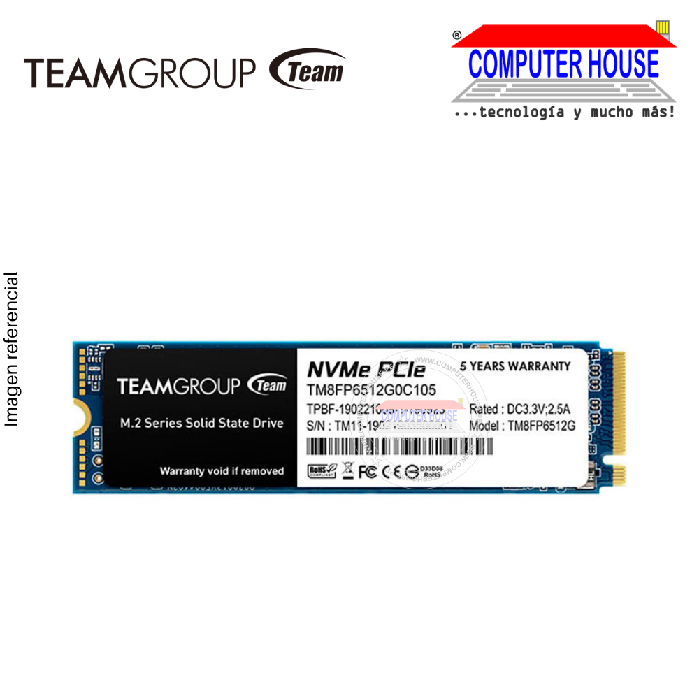TeamGroup 512GB MP33 M.2 NVMe PCIe SSD (Max Read 1700MB/s, Max Write 1400MB/s)