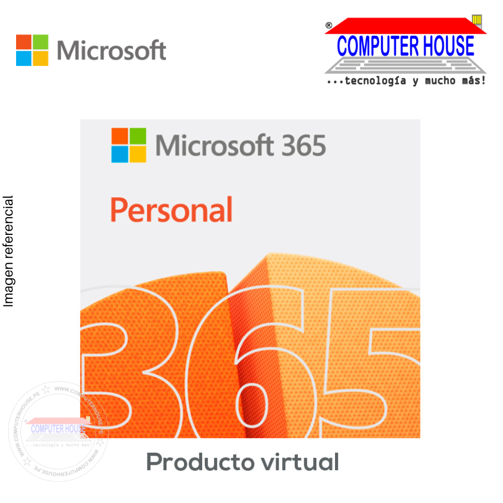Microsoft Office 365 PERSONAL 1PC, 1 año, Licencia virtual (ESD) (QQ2-00008)