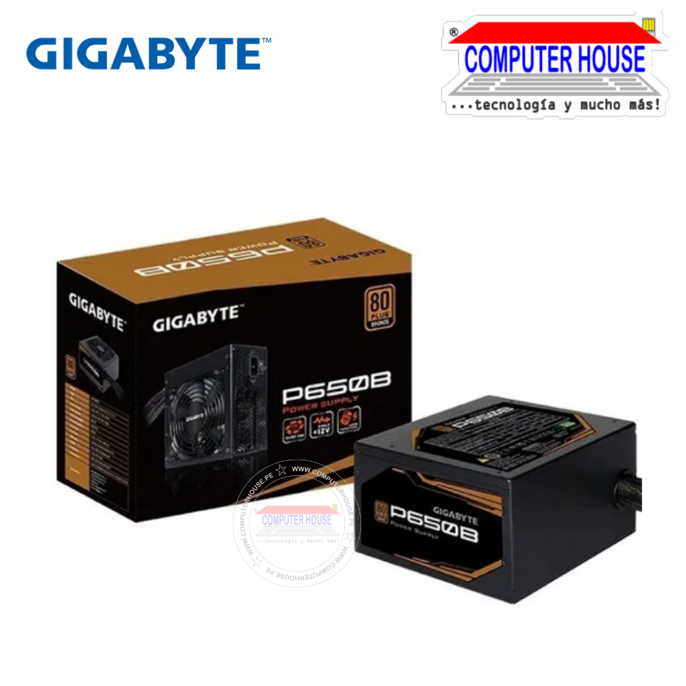 Fuente de poder GIGABYTE P650B, 650W, Certificación 80+ Bronze.
