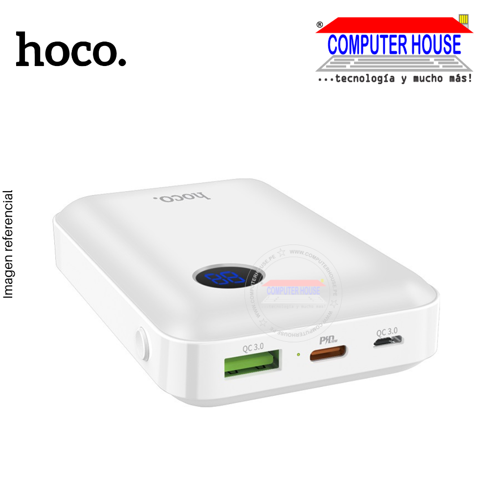Power Bank HOCO J44 con doble puerto USB (USB QC 3.0 y salida Type-C PD, 10000 mAh)