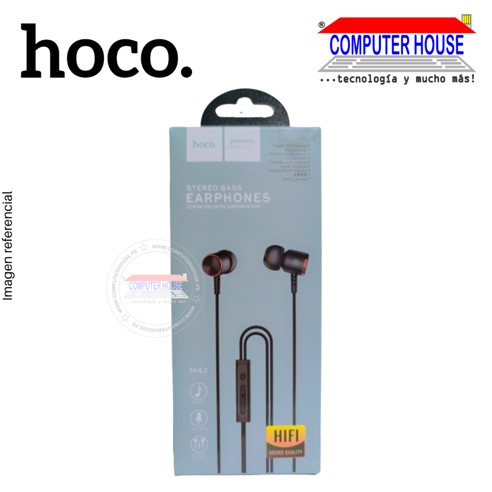 Audífono alámbrico HOCO M42 con microfono