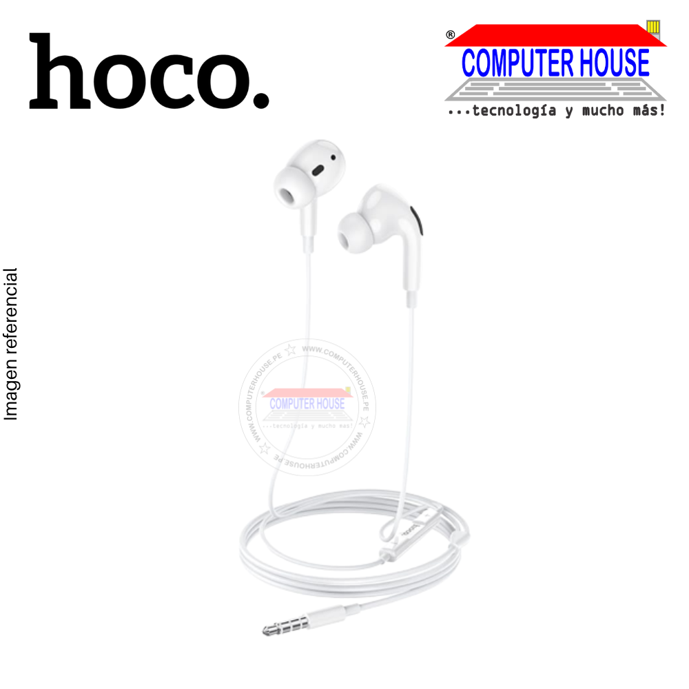 Auriculares con cable de 3,5mm M55 / Blanco / Hoco