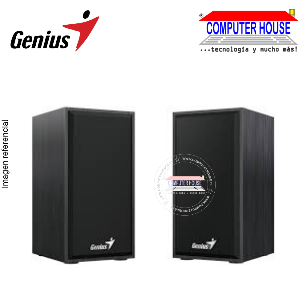 Parlantes GENIUS SP-HF180 6W (2 x 3W), Control de volumen, Black, USB 2.0 + Jack (31730029400)