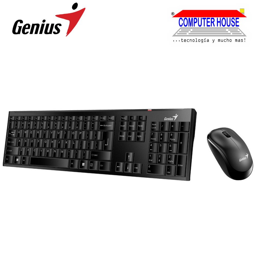 GENIUS Kit inalámbrico Teclado Mouse SLIMSTAR 8000SE (31340012407) conexión USB.