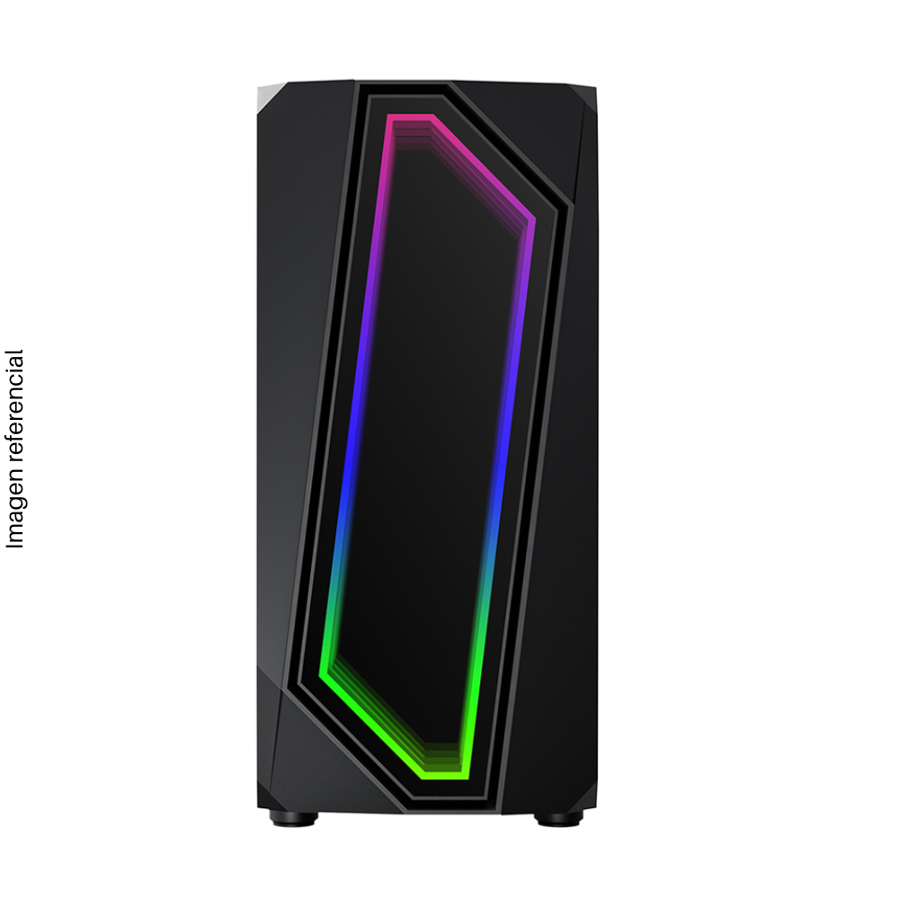 Case Midtower 1St Player IS6, WITHOUT SOURCE, Black, transparent side, ARGB.