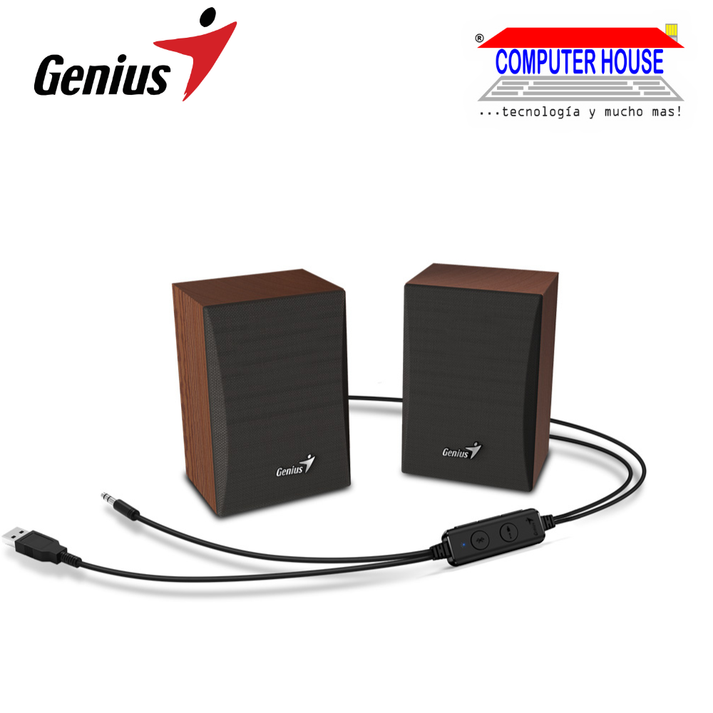 Parlantes GENIUS SP-HF380BT Bluetooth Power 3W Wood (31730034400)