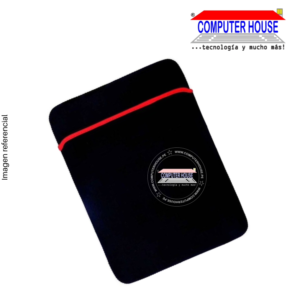 14" Laptop Sleeve, colors: red, light blue.