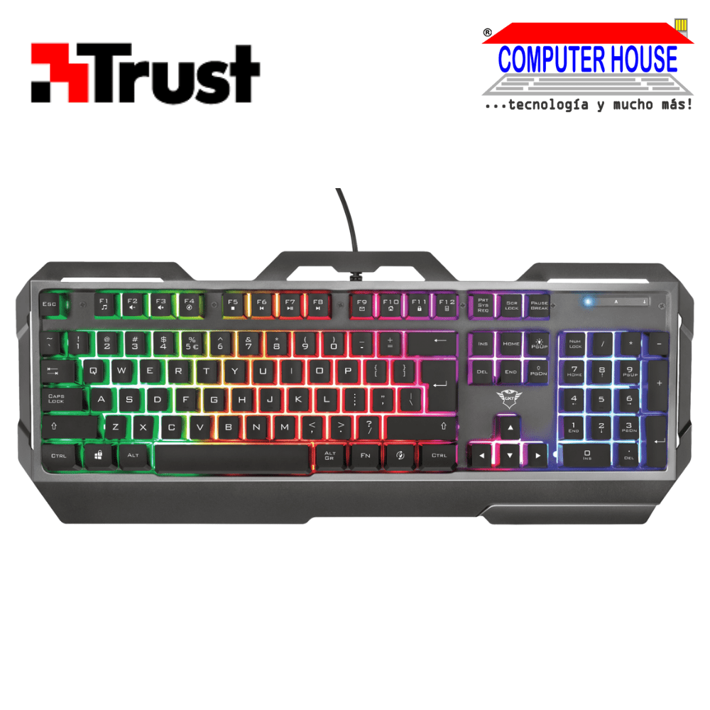TRUST Teclado alámbrico gamer GXT 856 Torac RGB conexión USB.