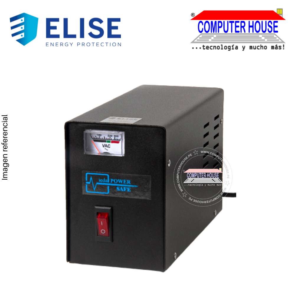 ELISE Solid Stabilizer, 4 Outlets, Ieda Power Safe, LCR10-4.5%, 1kVA, 220V.
