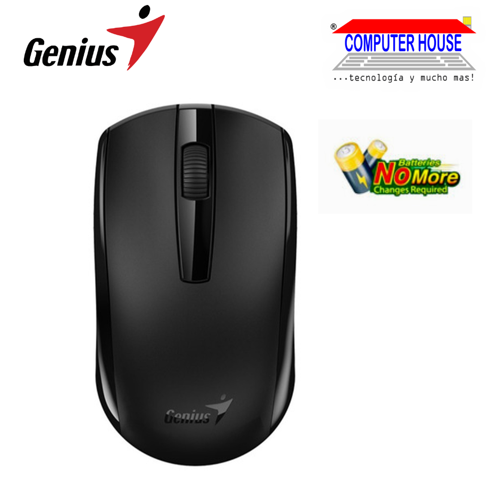 GENIUS ECO-8100 Wireless Mouse, Blueeye, Rechargeable, USB Receiver. 
