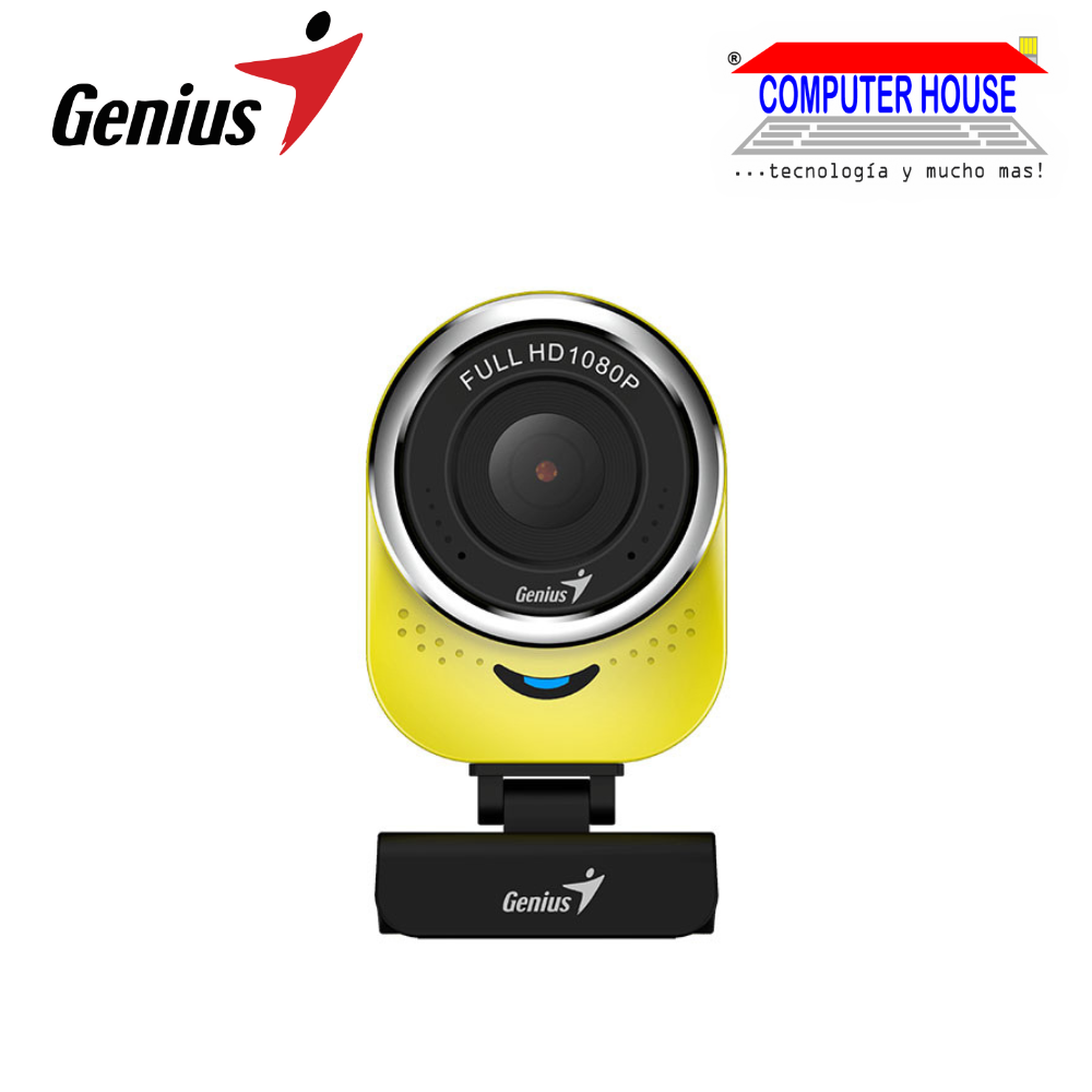 Cámara Web GENIUS QCAM 6000 FHD 1080P Conexión USB Yellow (32200002409)