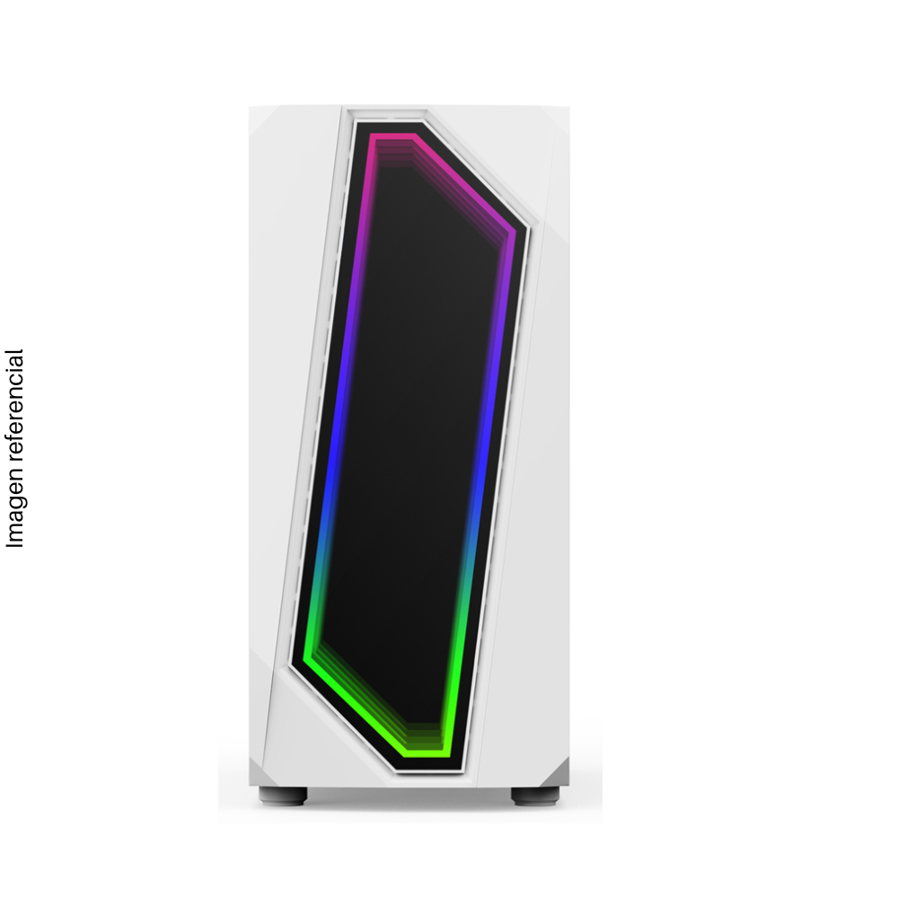 Case Midtower 1St Player IS6, WITHOUT SOURCE, White, transparent side, ARGB.