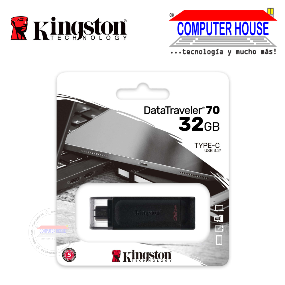 Memoria USB KINGSTON 32GB, DT70, Tipo C (DT70/32GB)