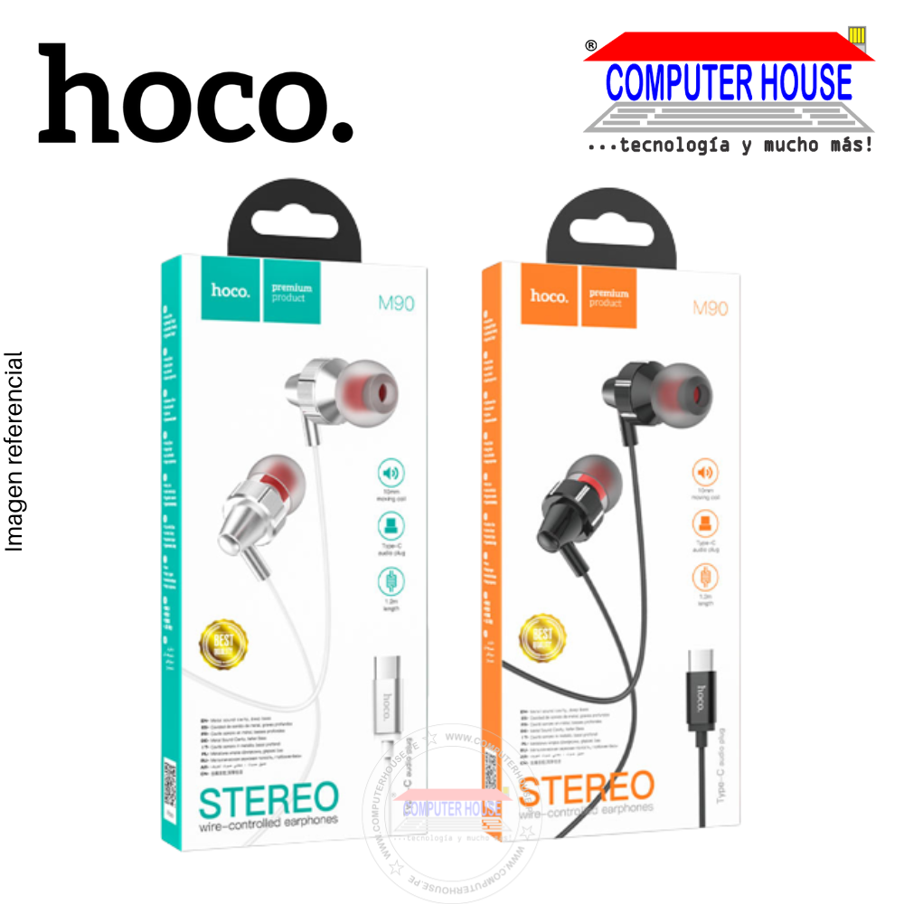 Audífono alámbrico HOCO M90 Type-C con microfono