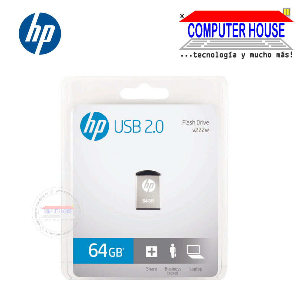 HP Memoria USB 64GB V222W Silver 2.0 (HPFD222W-64)