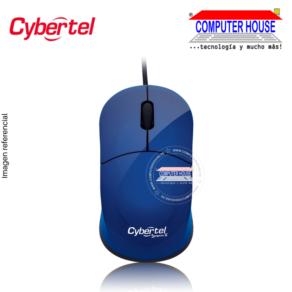 CYBERTEL Mouse alámbrico STORM X M103X conexión USB.