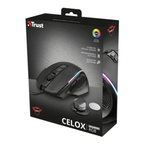 Mouse TRUST CELOX GXT165, 8 botones programables, 10000DPI, RGB, USB.