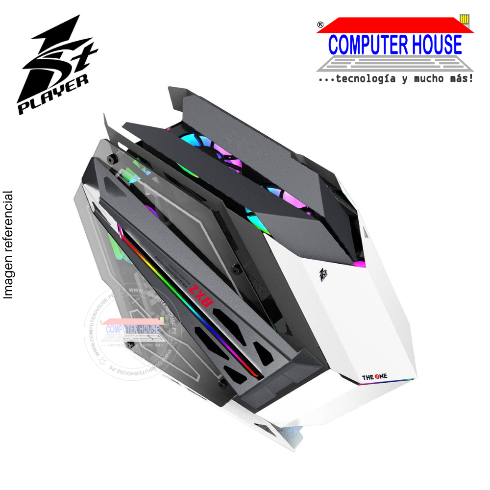 Case 1St Player ZX8, White, WITHOUT SOURCE, transparent side, RGB.