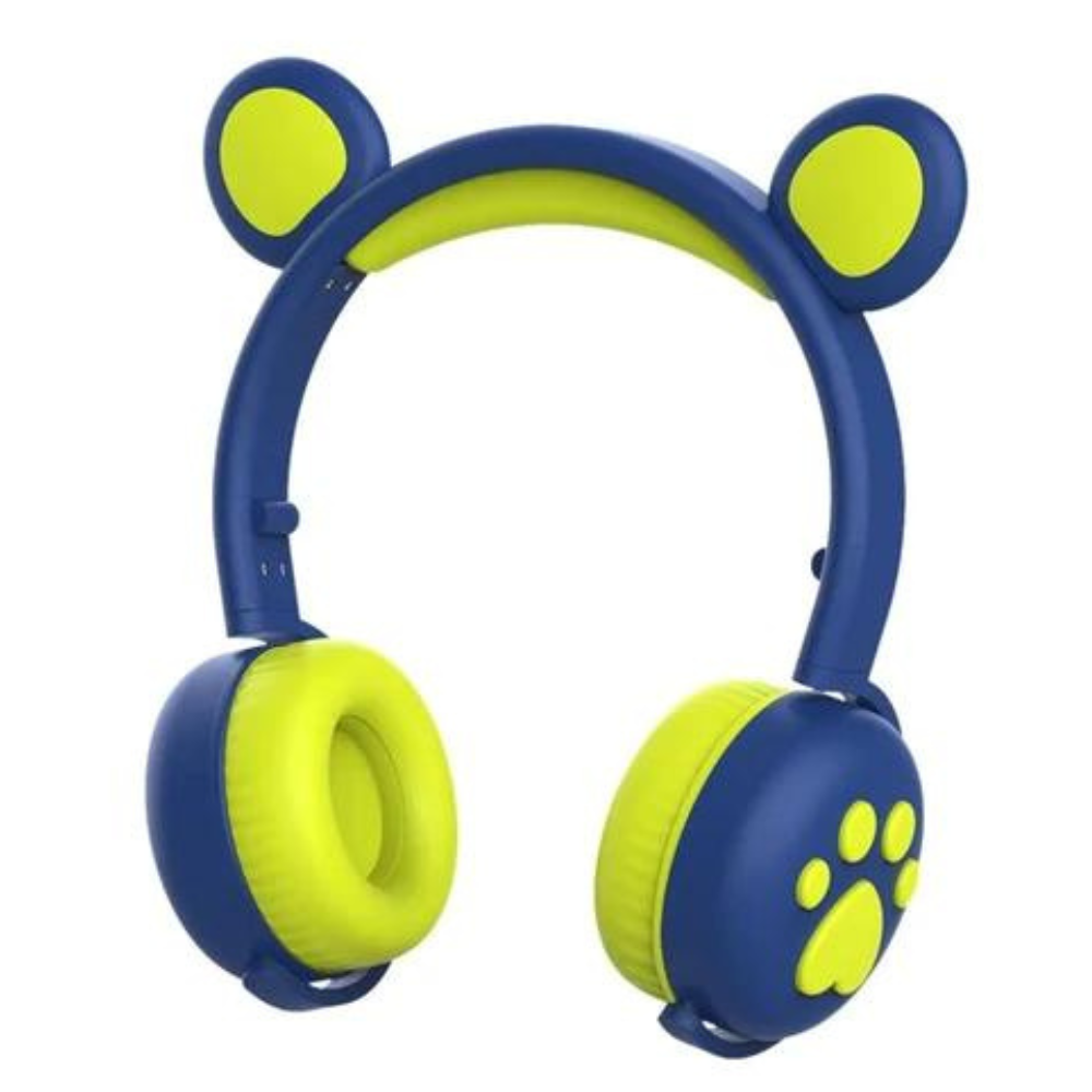 BK5 Wireless Bluetooth Headphones, Bear Design, RGB.