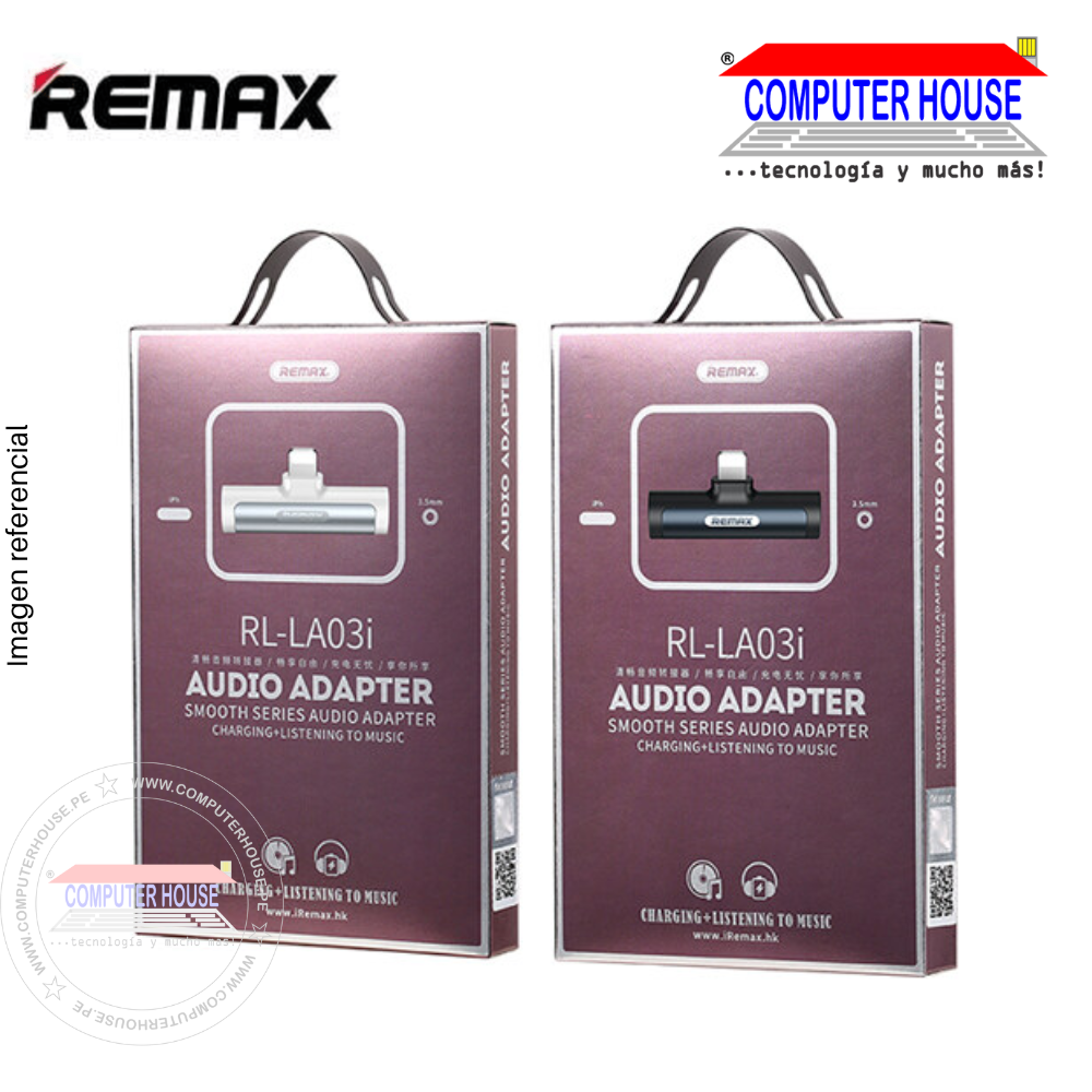 Adaptador REMAX RL-LA03i audio con salida lightning y plug 3.5mm
