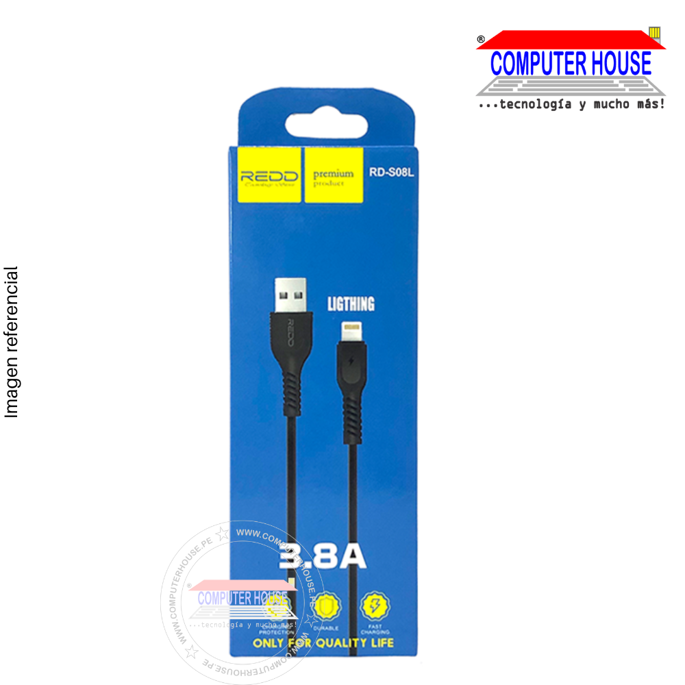 Cable USB a LIGHTNING RD-S08L 3.8A.