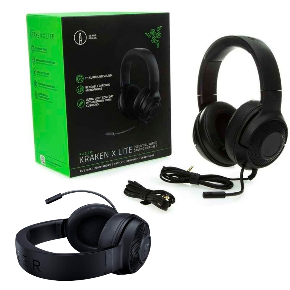 Audífono alámbrico RAZER KRAKEN X Lite Negro (RZ04-02950100-R381)
