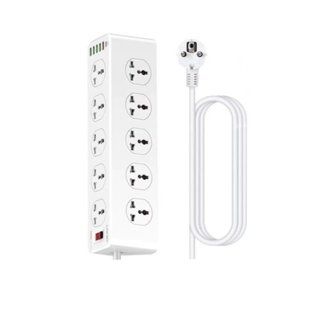 LDNIO Peak Suppressor SC10610 connection 10 universal sockets + 5 USB 3.0A + 1 USB Type C