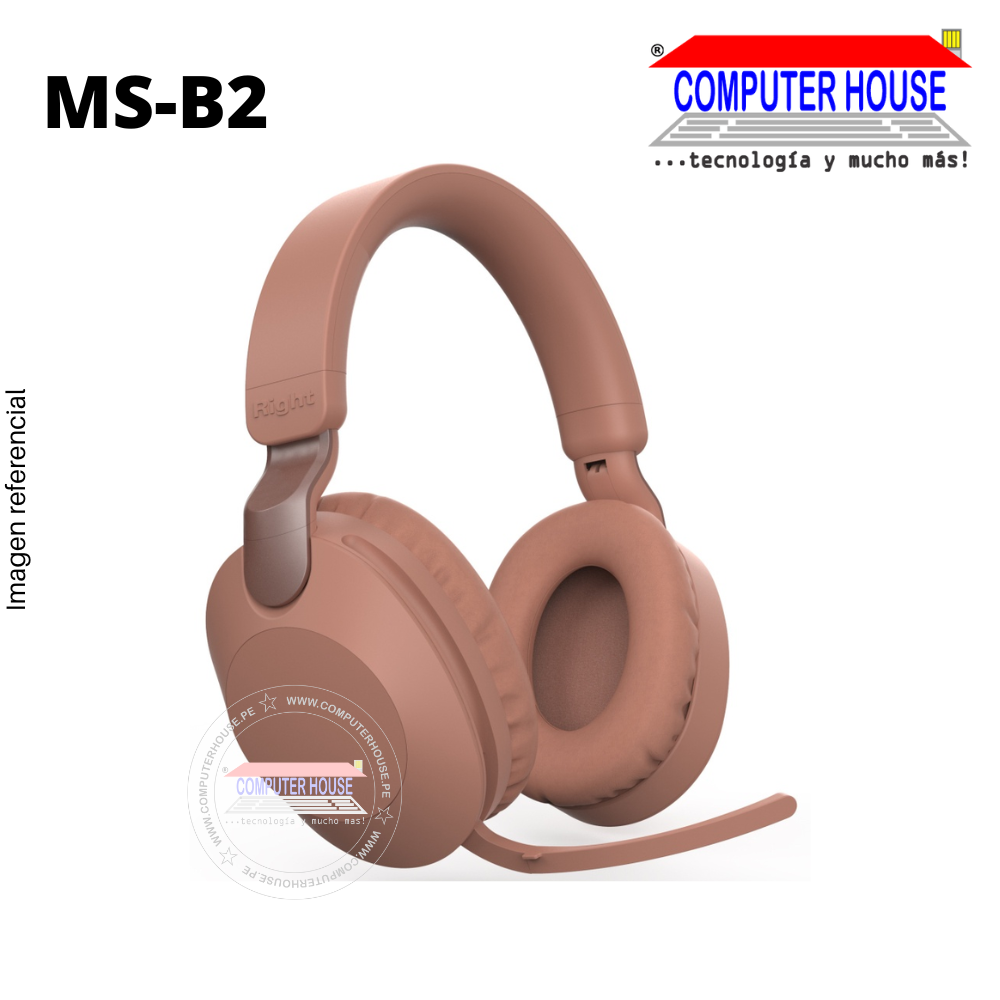 Audífonos con Cancelación de Ruido Bluetooth y Micrófono MS-B2 Blanco