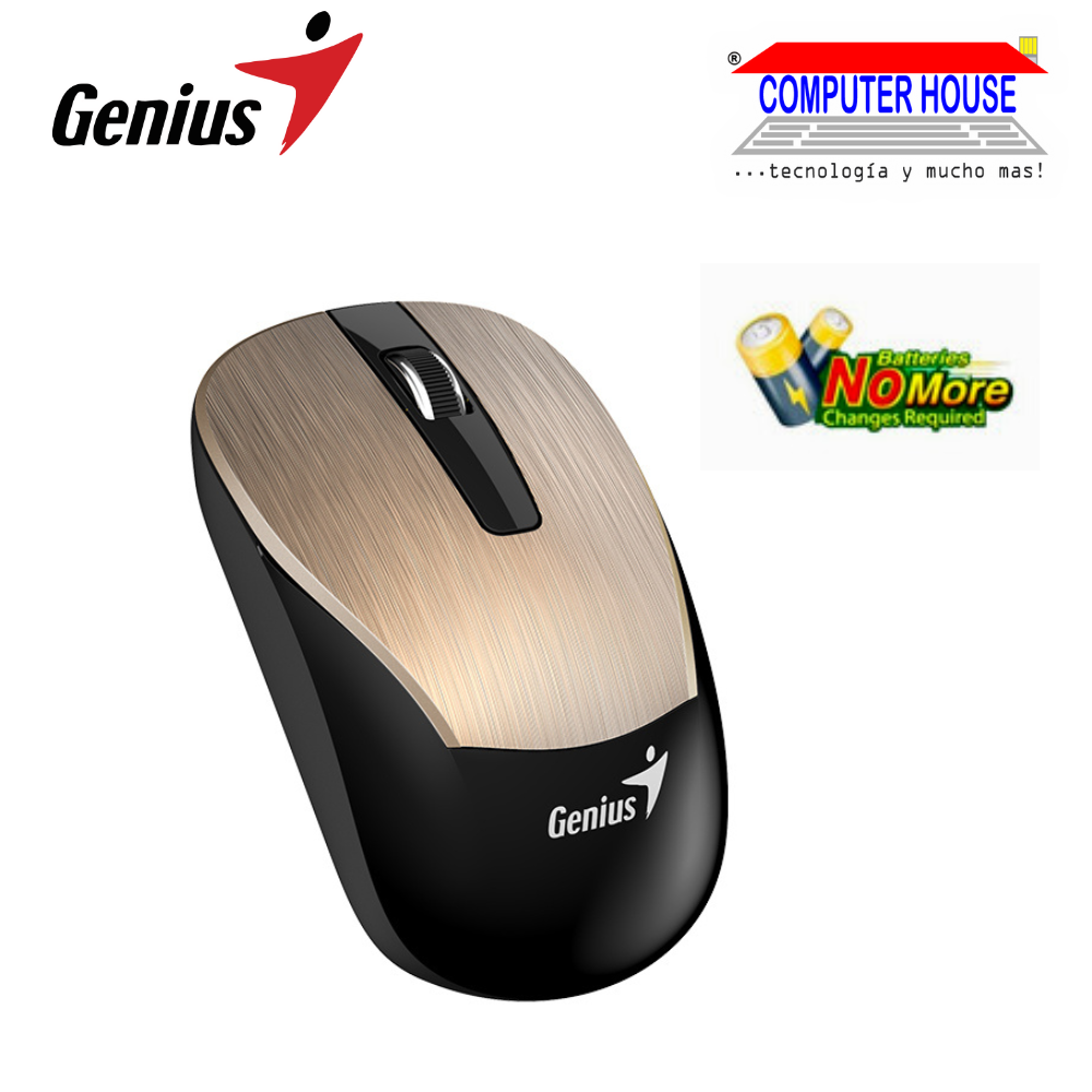 GENIUS ECO-8015 Blueeye Wireless Mouse with Rechargeable Battery, USB Receiver.