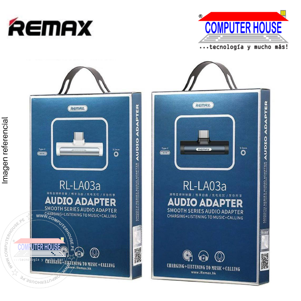 Adaptador REMAX RL-LA03a audio con salida tipo C  y plug 3.5mm