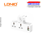 Supresor de Picos LDNIO SC2311 conexión 2 Tomas universales + 2 USB 3.4A + 1 USB Tipo C 20W con boton de encendido + linterna