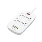 Supresor de Picos LDNIO SC4407 conexión 4 Tomas universales + 4 USB 3.0A con boton de encendido